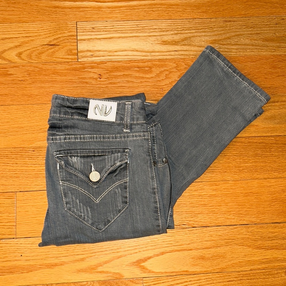 greyish - blue jeans - size 5 / fits US 24